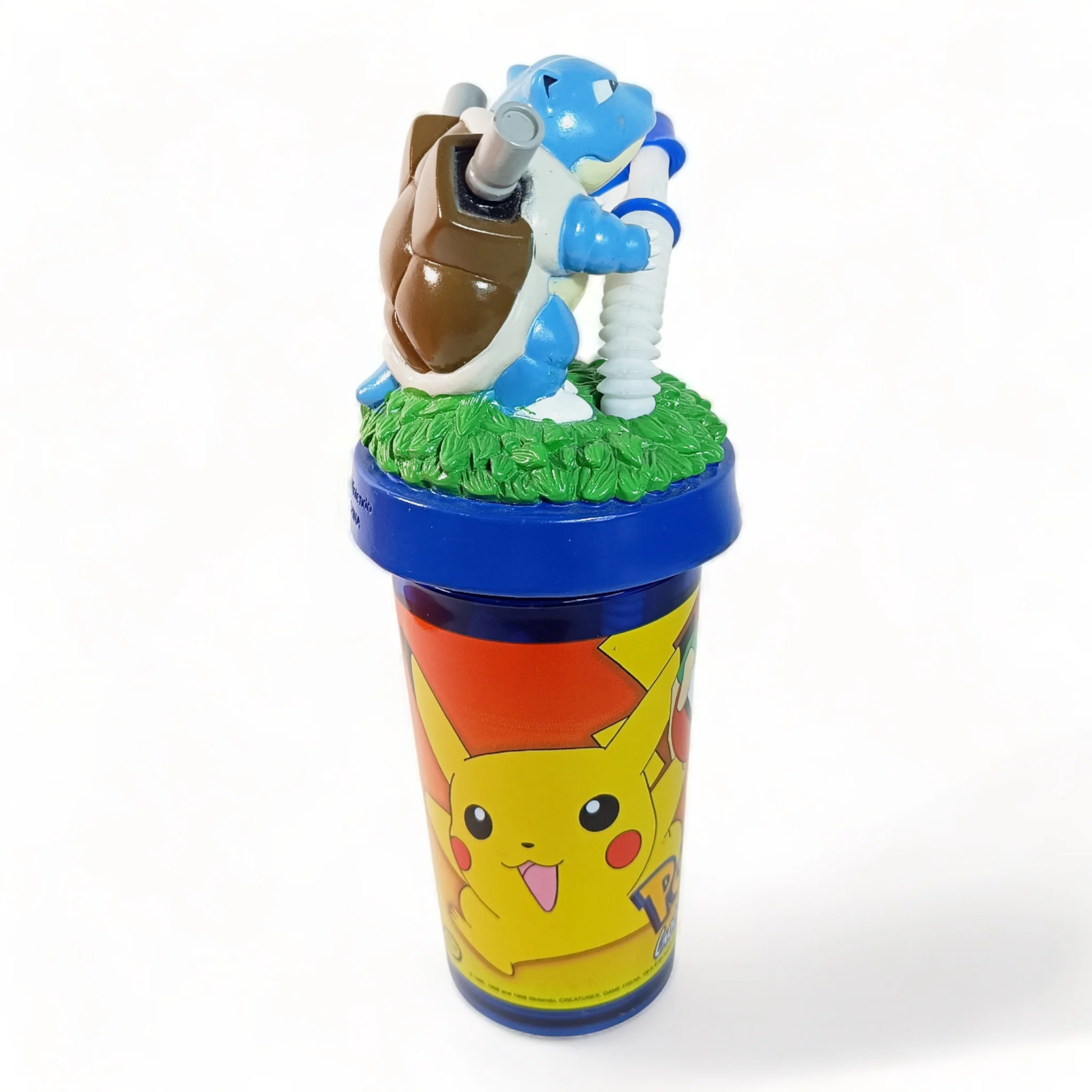 VASO POKEMON BLASTOISE ASH Y PIKACHU NINTENDO 1999 - Image 3